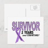Hodgkins Lymphoma 2 jaar Survivor Briefkaart (Voorkant / Achterkant)
