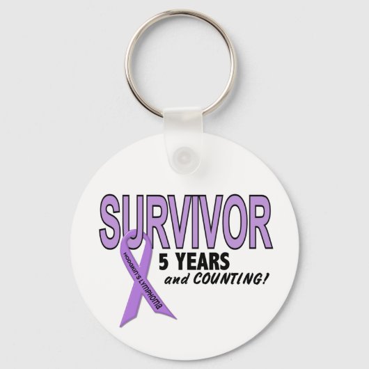 Hodgkins Lymphoma 5 jaar Survivor Sleutelhanger (Voorkant)