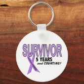 Hodgkins Lymphoma 5 jaar Survivor Sleutelhanger (Voorkant)