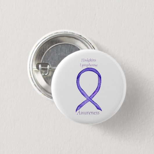 Hodgkins Lymphoma Art Violet Ribbon Custom Pins Ronde Button 3,2 Cm (Voorkant /achterkant)
