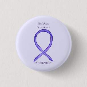 Hodgkins Lymphoma Art Violet Ribbon Custom Pins Ronde Button 3,2 Cm