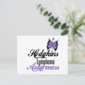 Hodgkins Lymphoma Awareness Butterfly Briefkaart (Staand voorkant)