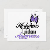 Hodgkins Lymphoma Awareness Butterfly Briefkaart (Voorkant / Achterkant)
