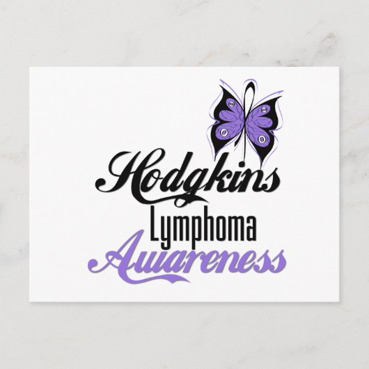 Hodgkins Lymphoma Awareness Butterfly Briefkaart (Voorkant)