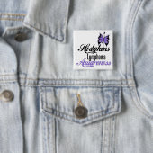 Hodgkins Lymphoma Awareness Butterfly Vierkante Button 5,1 Cm (In situ)