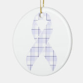 Hodgkin's Lymphoma Awareness Plaid Lavender Ribbon Keramisch Ornament (Links)