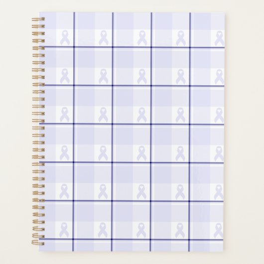 Hodgkin's Lymphoma Awareness Plaid Lavender Ribbon Planner (Voorkant)
