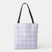 Hodgkin's Lymphoma Awareness Plaid Lavender Ribbon Tote Bag (Achterkant)