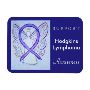 Hodgkins Lymphoma Awareness Ribbon Angel Magnet Magneet