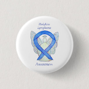 Hodgkins Lymphoma Awareness Ribbon Angel Pins Ronde Button 3,2 Cm