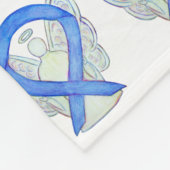 Hodgkin's Lymphoma Awareness Ribbon Fleece Blanket (Hoek)