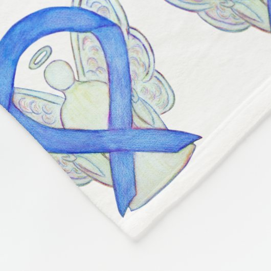Hodgkin's Lymphoma Awareness Ribbon Fleece Blanket (Hoek)