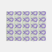 Hodgkin's Lymphoma Awareness Ribbon Fleece Blanket (Voorkant (Horizontaal))