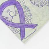 Hodgkin's Lymphoma Awareness Ribbon Fleece Blanket (Hoek)