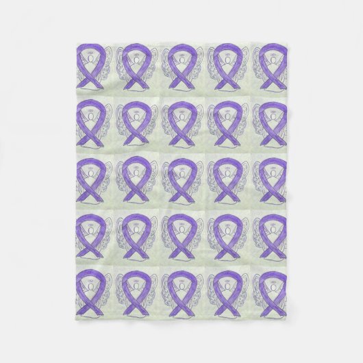 Hodgkin's Lymphoma Awareness Ribbon Fleece Blanket (Voorkant)