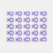 Hodgkin's Lymphoma Awareness Ribbon Soft Blankets Fleece Deken (Voorkant (Horizontaal))