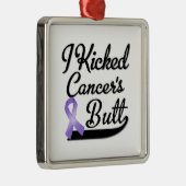 Hodgkins Lymphoma Cancer Ik heb het geschopt Metalen Ornament (Rechts)