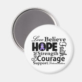 Hodgkins Lymphoma Collage of Hope Magneet (Voorkant / Achterkant)