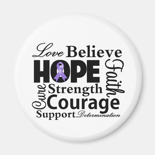 Hodgkins Lymphoma Collage of Hope Magneet (Voorkant)
