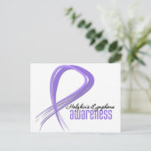 Hodgkins Lymphoma Grunge Ribbon Briefkaart (Staand voorkant)