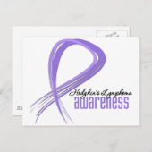 Hodgkins Lymphoma Grunge Ribbon Briefkaart (Voorkant / Achterkant)