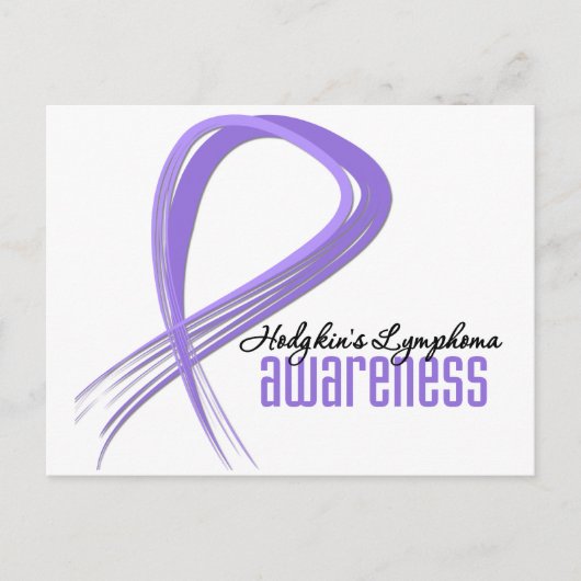 Hodgkins Lymphoma Grunge Ribbon Briefkaart (Voorkant)