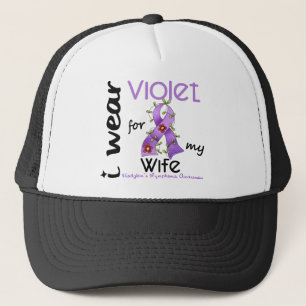 Hodgkins Lymphoma Ik Draag Violet voor mijn vrouw Trucker Pet