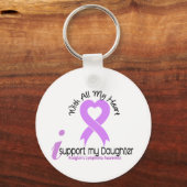 Hodgkins Lymphoma Ik steun mijn dochter Sleutelhanger (Voorkant)