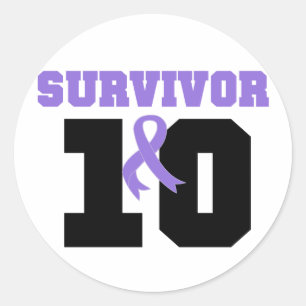 Hodgkins Lymphoma Survivor 10 jaar Ronde Sticker