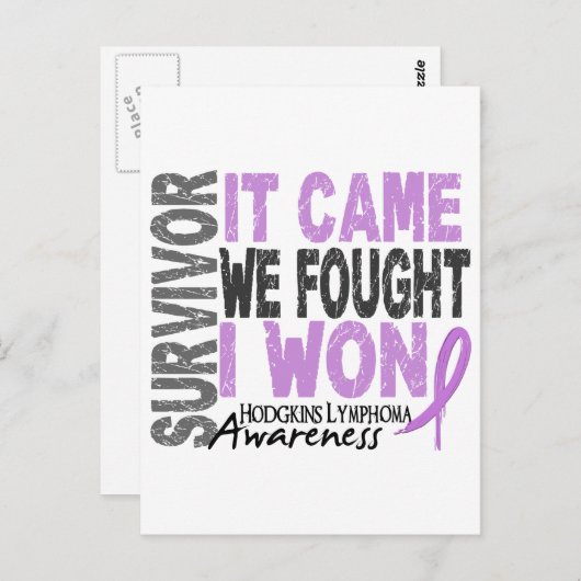 Hodgkins Lymphoma Survivor dat we vonden dat ik wo Briefkaart (Voorkant / Achterkant)