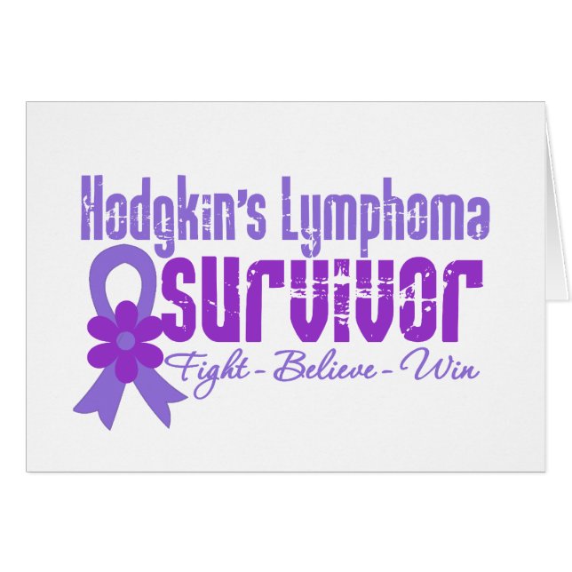 Hodgkins Lymphoma Survivor Flower Ribbon (Voorkant Horizontaal)