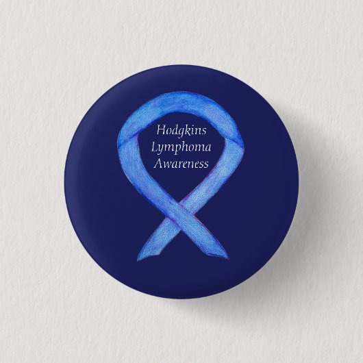 Hodgkins Lymphoma Violet Awareness Ribbon Art Pins Ronde Button 3,2 Cm (Voorkant)
