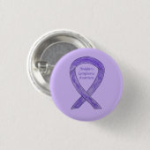 Hodgkins Lymphoma Violet Awareness Ribbon Button (Voorkant /achterkant)