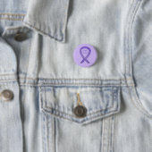 Hodgkins Lymphoma Violet Awareness Ribbon Button (In situ)