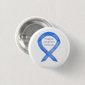 Hodgkins Lymphoma Violet Awareness Ribbon Button (Voorkant /achterkant)