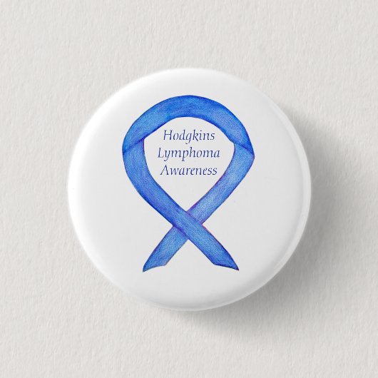 Hodgkins Lymphoma Violet Awareness Ribbon Button (Voorkant)