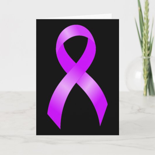 Hodgkins Lymphoma Violet Ribbon Bedankkaart (Voorkant)