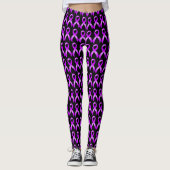 Hodgkins Lymphoma Violet Ribbon Leggings (Voorkant)