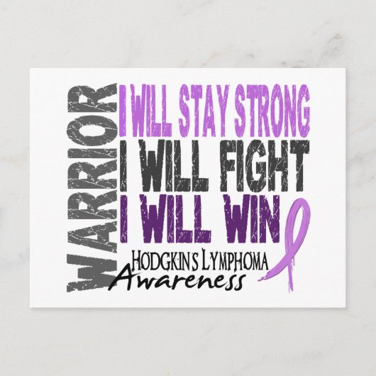 Hodgkins Lymphoma Warrior Briefkaart (Voorkant)