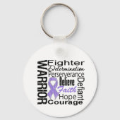 Hodgkins Lymphoma Warrior Collage Sleutelhanger (Voorkant)