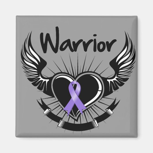 Hodgkins Lymphoma Warrior Fighter Wings Magneet (Voorkant)