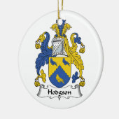 Hodgson Family Crest Keramisch Ornament (Links)