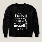 hodie with a small text to read (Voorkant)