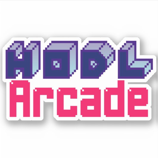 HODL Arcade Sticker (Voorkant)