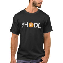 #HODL Bitcoin (BTC) Donkere T-shirt