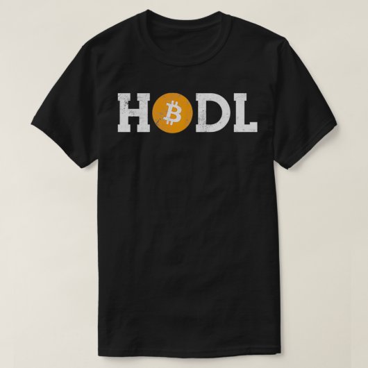 Hodl Bitcoin Hodl Afgekeurde Bitcoin Logo T-shirt (Design voorkant)
