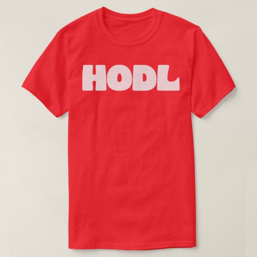 HODL Bitcoin Typografisch Ontwerp T-shirt (Design voorkant)