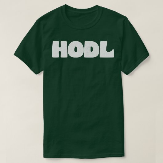 HODL Bitcoin Typografisch Ontwerp T-shirt (Design voorkant)