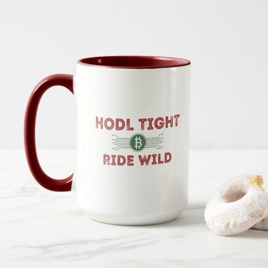 HODL Crypto Investor Grappig Mok (Met donut)