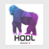 HODL Diamond Hands Ape Sticker (Vel)
